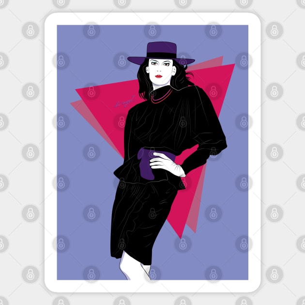 Classy Lady 80s Patrick Nagel Magnet by di-age7